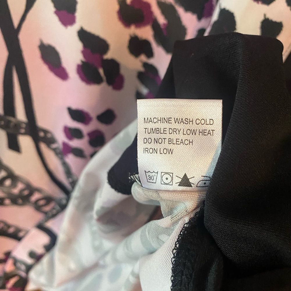 Tail Sz XL Pink & Black Animal Print Pickleball Golf Tennis Collar Polo - Picture 5 of 7